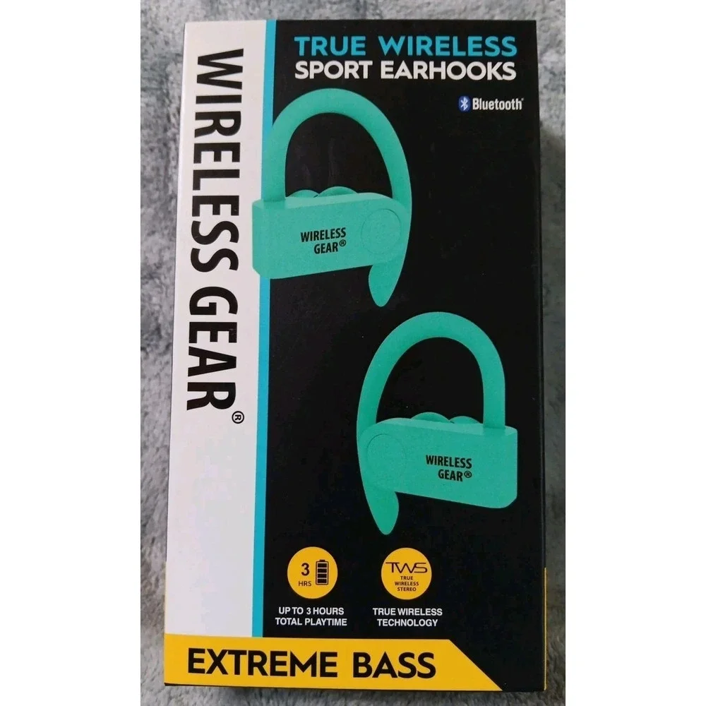 Wireless Gear True Wireless‎ Sport Earhooks Earphones Bluetooth Extreme Bass